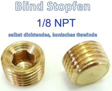 1/8" NPT Messing Blindstopfen Verschluss Schraube Endstopfen Stopfen
