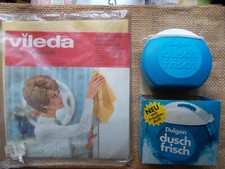 Filmrequisiten 70er 80er Jahre Vileda Tuch + Dulgon "duschfrisch" gefüllt