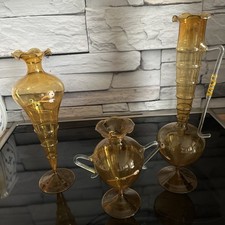 3 Alte Lauscha Glasvasen *