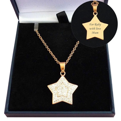 Rosegoldene sternkette mit - sternkette,