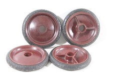 4 x altes Rad Felge BAKELIT DDR Spielzeug Kinderwagen 12cm Ø Vintage Set Räder