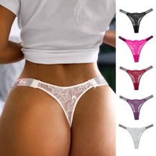 3/6er Pack Damen Sexy G-String Tanga Höschen Spitze Unterwäsche Dessous Slips
