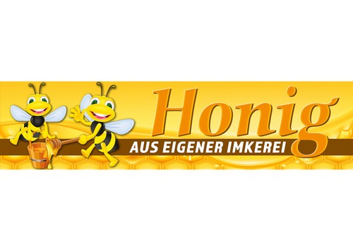 Banner oder aufkleber - oder, honig