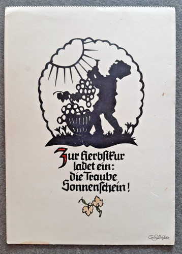 Postkarte zur herbstflur - "zur,