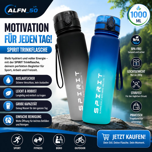 Sport trinkflasche 1l - sport, 0.5l