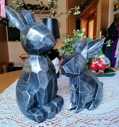 Ostern hasenpaar silber - ostern,
