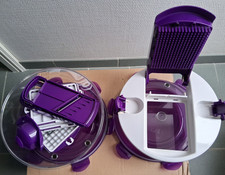 Nicer Dicer Rund Lila 2 Schüsseln / Küchenhelfer Schneiden Raspeln Reiben