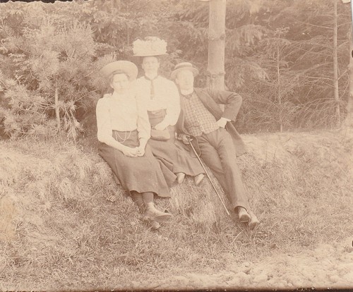 Vintage foto mann mit zwei - foto,
