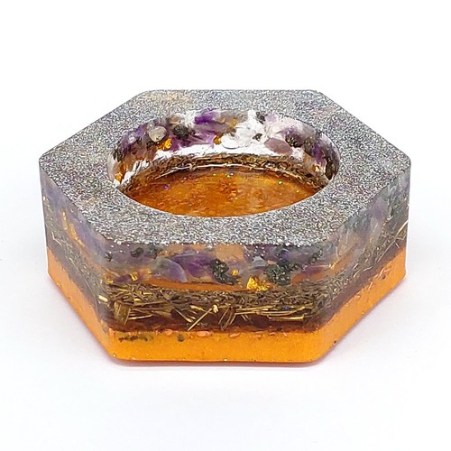 Orgonit teelichthalter hexagon - orgonit,