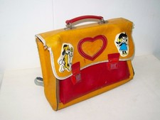 alter bunter Ranzen, Ledertasche, Schulranzen