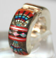 Indianer Silberschmuck Herren Ohrringe Herren CREOLEN Silber 925 MULTICOLOR