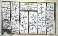 Antike Streifen Straßenkarte