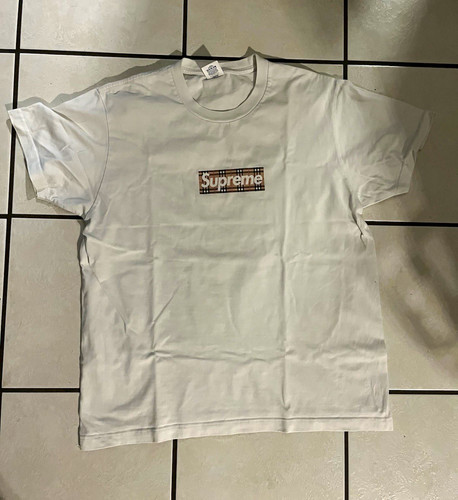 Supreme burberry shirt - supreme, t-shirt