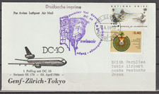 Swissair Erstflug  Genf - Tokio SR 178 am 3.4.1986 ab UNO GENF