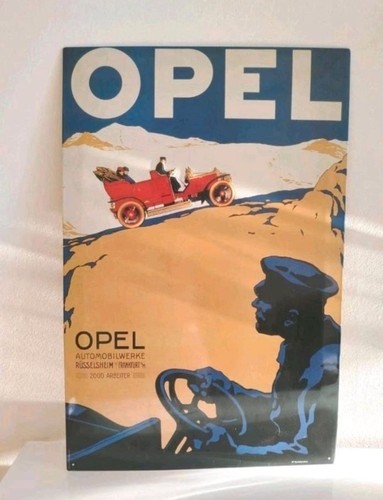 Opel blech werbe schild made - blech,