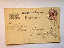 Königreich Bayern Ganzsache