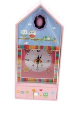 Spieluhr Eule mit Uhr und