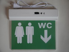 Leuchtschild notbeleuchtung - wc,