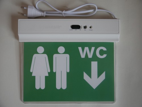 Leuchtschild notbeleuchtung - wc,