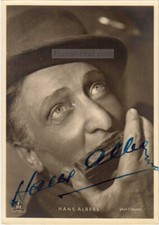 Hans Albers, Original-Autogramm auf Postkarte