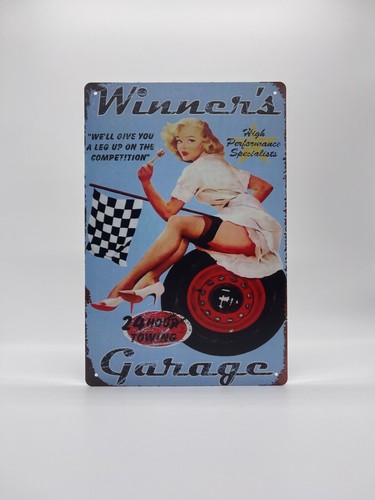 Blechschild winners garage - blechschild,