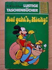 ERSTAUFLAGE Lustige Taschenbücher Nr.40 von 1976 Auf geht´s, Micky! - Z1-2