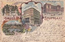 Gruss aus Stuttgart AK 1898