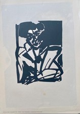 Linolschnitt, Diether Titzert,  unsigniert, Woensampresse , Druck 123