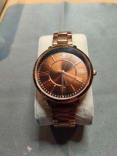 Armbanduhr Ascot Design Metall Bronzefarbe Römische Ziffern