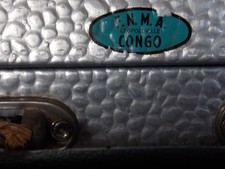 Reise Koffer antik groß Aluminium "Congo" HBT 21x75x45 gemarkt