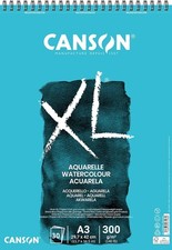 CANSON XL® Aquarelle, Aquarellblock, DIN A3, 30 Blatt, 300 g/m²