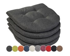 4er Set Stuhlkissen 40x40x5cm zylindrische Form Polsterauflage Stuhlauflage