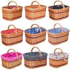 Einkaufskorb Weidenkorb Groß Autokorb Korbwaren Weide mit Einlage KZ45 Auswahl