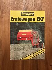 Orig. KEMPER Erntewagen EKF Prospekt Brochure Traktor Schlepper Bulldog B4