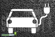 "Elektrisch betriebene Fahrzeuge" Parkplatz-Schablone, Elektroauto, E-Auto
