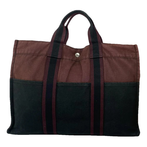 Hermès black cotton handbag - cotton,