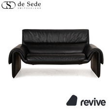 de Sede DS 2011 Leder Zweisitzer Schwarz Sofa Couch