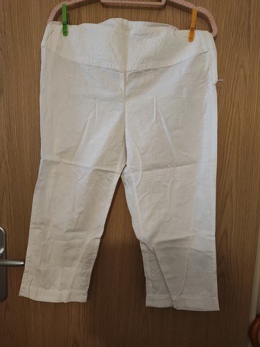 Weiße capri hose leinen - 40,