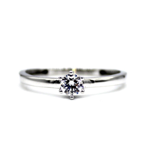 333 weißgold ring - ring, solitär