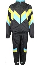 80er Jahre Trainingsanzug Kostüm für Herren - schwarz gelb babybla