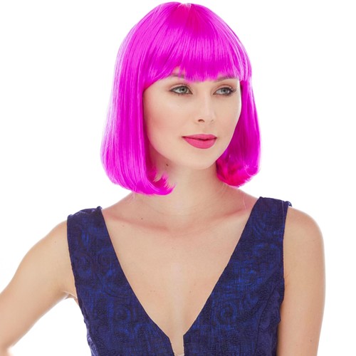 Cindy magenta perücke damen - magenta,