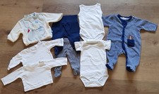 8 teilig Baby Junge Bekleidungsset Gr. 50-56 Hosen, Bodys, Einteiler Pullis
