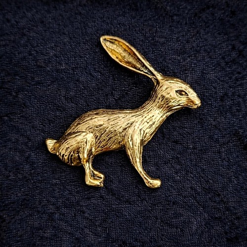Hase brosche goldfarben - hase,