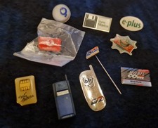 10 Pins Anstecker Sammlung Multimedia Vintage Handy Sony Ericsson Eplus D2 O2 