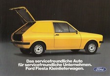 FORD FIESTA Lieferwagen MK I 1 Nutzfahrzeug Prospekt Brochure Sheet 1981 19