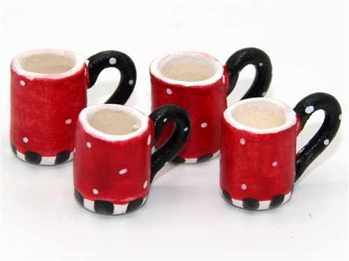 Puppenstube tassen rot - tassen,