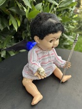 Halloween Dekoration Kunststoff kleine Puppe mit Farbwechsel Licht Horror Deko