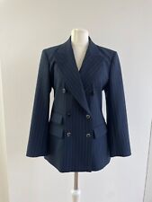 Sandro Nadelstreifen Damenjacke Navy Größe 32(Fr34)in Blau fast Neu