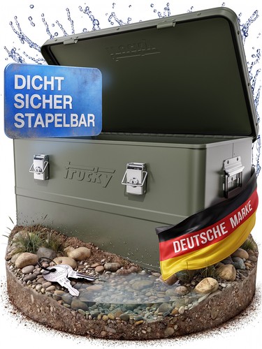 Aluminium box mit deckel - box, grün