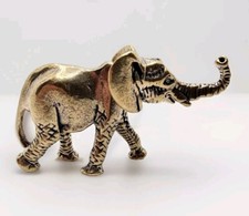 Kupfer Messing Figur Elefant  Mikroskulpturen Afrikanischer  Tierfigur DEKO